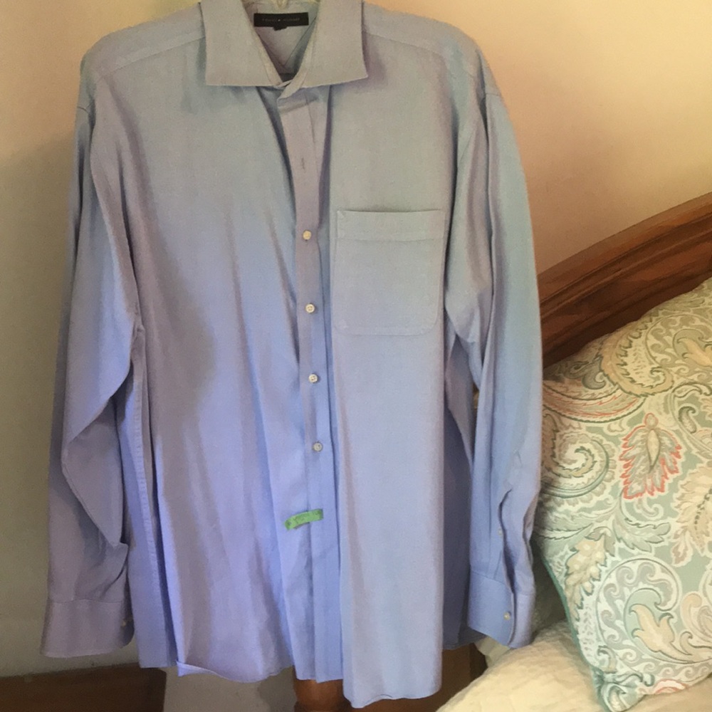 Tommy Hilfiger Light Blue Dress Shirt 17 1/2 34/35
